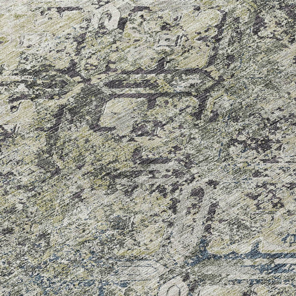 Homeroots 3' Beige Brown Copper Geometric Washable Indoor Outdoor Area Rug For Versatile Home Decor Solutions 8' Round Polyester 586110