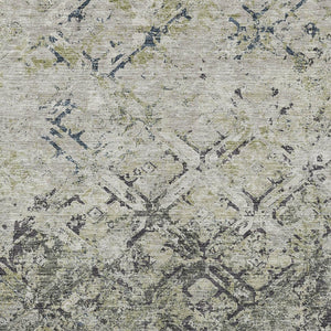 Homeroots 3' Beige Brown Copper Geometric Washable Indoor Outdoor Area Rug For Versatile Home Decor Solutions 8' X 10' Polyester 586111