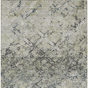 Homeroots 3' Beige Brown Copper Geometric Washable Indoor Outdoor Area Rug For Versatile Home Decor Solutions 10' X 14' Polyester 586113