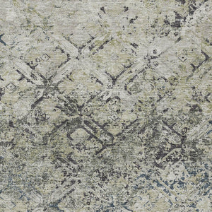 Homeroots 3' Beige Brown Copper Geometric Washable Indoor Outdoor Area Rug For Versatile Home Decor Solutions 10' X 14' Polyester 586113