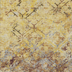 Homeroots 3' Beige Brown Copper Geometric Washable Indoor Outdoor Area Rug For Versatile Home Decor Solutions 9' X 12' Polyester 586124