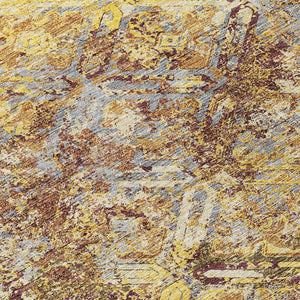 Homeroots 3' Beige Brown Copper Geometric Washable Indoor Outdoor Area Rug For Versatile Home Decor Solutions 10' X 14' Polyester 586125