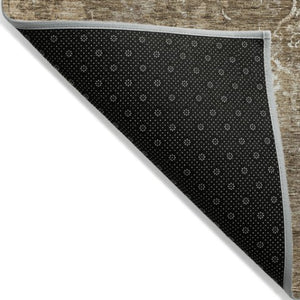 Homeroots 3' Floral Washable Area Rug In Artichoke & Fern Green - Perfect For Indoor & Outdoor Spaces! 3' X 5' Polyester 586132