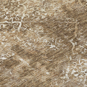 Homeroots 3' Floral Washable Area Rug In Artichoke & Fern Green - Perfect For Indoor & Outdoor Spaces! 8' Round Polyester 586134