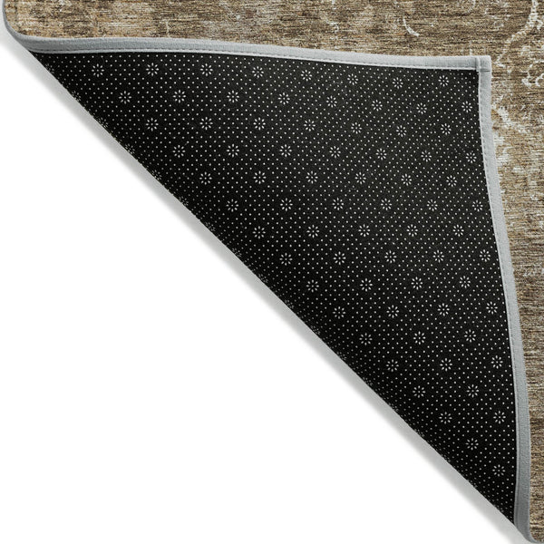 Homeroots 3' Floral Washable Area Rug In Artichoke & Fern Green - Perfect For Indoor & Outdoor Spaces! 8' X 10' Polyester 586135