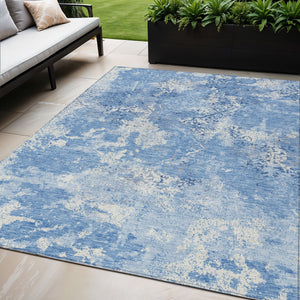 Homeroots 3' Floral Washable Area Rug In Artichoke & Fern Green - Perfect For Indoor & Outdoor Spaces! 5' X 8' Polyester 586139