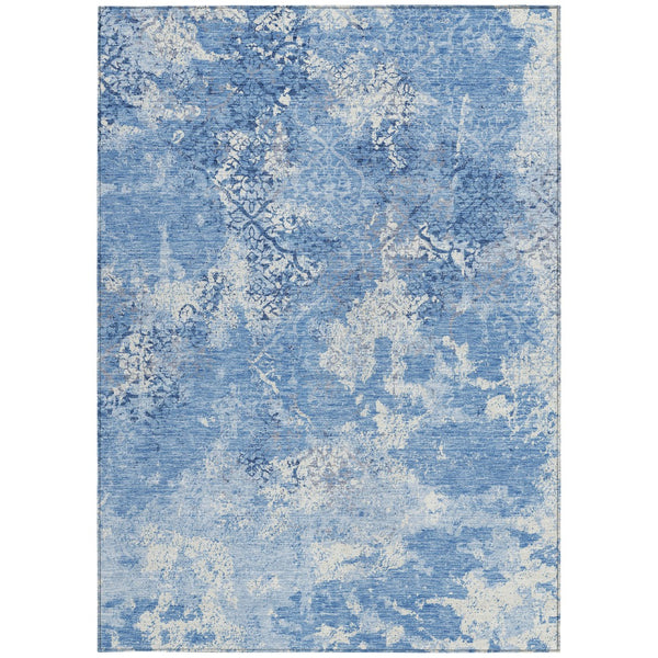 Homeroots 3' Floral Washable Area Rug In Artichoke & Fern Green - Perfect For Indoor & Outdoor Spaces! 10' X 14' Polyester 586143