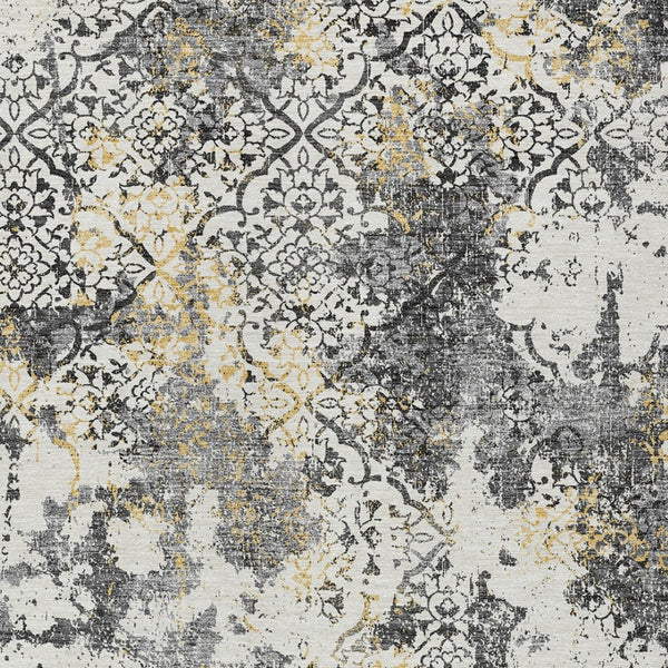 Homeroots 3' Floral Washable Area Rug In Artichoke & Fern Green - Perfect For Indoor & Outdoor Spaces! 3' X 5' Polyester 586144