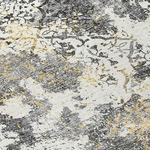 Homeroots 3' Floral Washable Area Rug In Artichoke & Fern Green - Perfect For Indoor & Outdoor Spaces! 8' Round Polyester 586146