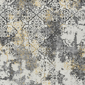 Homeroots 3' Floral Washable Area Rug In Artichoke & Fern Green - Perfect For Indoor & Outdoor Spaces! 8' X 10' Polyester 586147