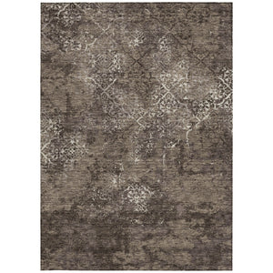 Homeroots 3' Floral Washable Area Rug In Artichoke & Fern Green - Perfect For Indoor & Outdoor Spaces! 3' X 5' Polyester 586150