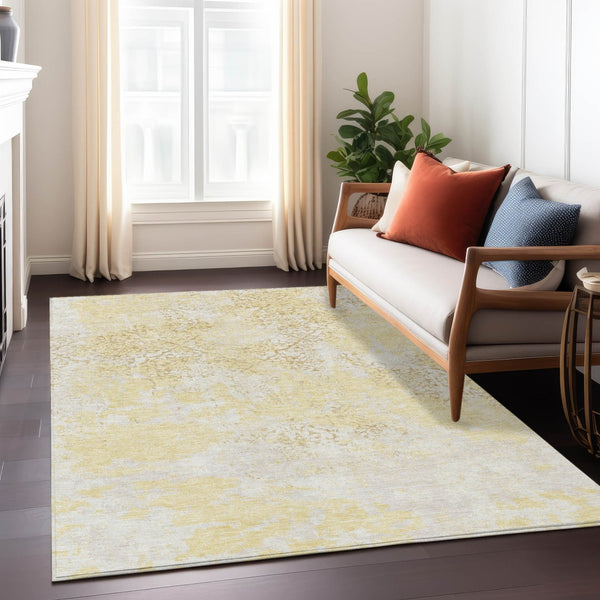 Homeroots 3' Floral Washable Area Rug In Artichoke & Fern Green - Perfect For Indoor & Outdoor Spaces! 3' X 5' Polyester 586156