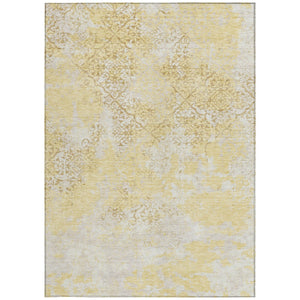 Homeroots 3' Floral Washable Area Rug In Artichoke & Fern Green - Perfect For Indoor & Outdoor Spaces! 5' X 8' Polyester 586157