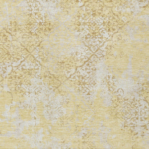 Homeroots 3' Floral Washable Area Rug In Artichoke & Fern Green - Perfect For Indoor & Outdoor Spaces! 5' X 8' Polyester 586157