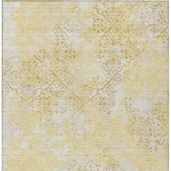 Homeroots 3' Floral Washable Area Rug In Artichoke & Fern Green - Perfect For Indoor & Outdoor Spaces! 8' X 10' Polyester 586159