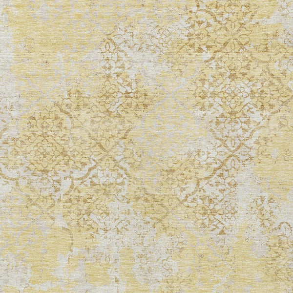 Homeroots 3' Floral Washable Area Rug In Artichoke & Fern Green - Perfect For Indoor & Outdoor Spaces! 8' X 10' Polyester 586159