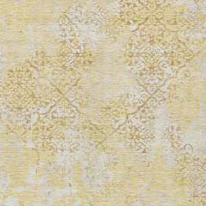 Homeroots 3' Floral Washable Area Rug In Artichoke & Fern Green - Perfect For Indoor & Outdoor Spaces! 10' X 14' Polyester 586161