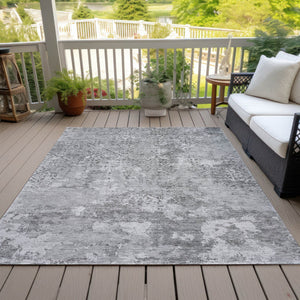 Homeroots 3' Floral Washable Area Rug In Artichoke & Fern Green - Perfect For Indoor & Outdoor Spaces! 3' X 5' Polyester 586162