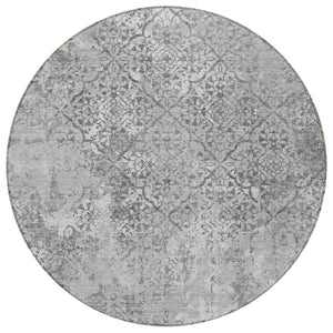 Homeroots 3' Floral Washable Area Rug In Artichoke & Fern Green - Perfect For Indoor & Outdoor Spaces! 8' Round Polyester 586164