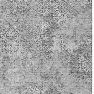 Homeroots 3' Floral Washable Area Rug In Artichoke & Fern Green - Perfect For Indoor & Outdoor Spaces! 8' X 10' Polyester 586165