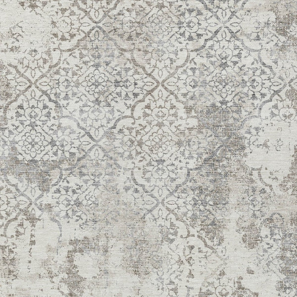 Homeroots 3' Floral Washable Area Rug In Artichoke & Fern Green - Perfect For Indoor & Outdoor Spaces! 5' X 8' Polyester 586169