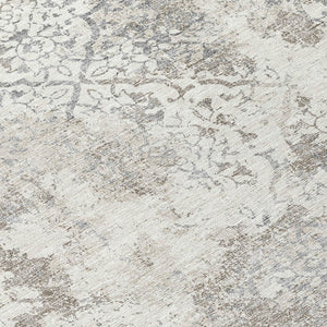 Homeroots 3' Floral Washable Area Rug In Artichoke & Fern Green - Perfect For Indoor & Outdoor Spaces! 8' Round Polyester 586170