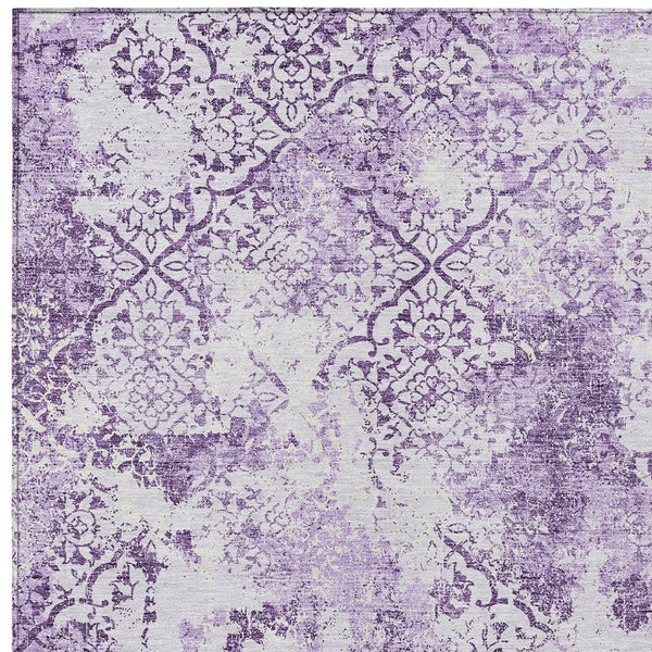 Homeroots 3' Floral Washable Area Rug In Artichoke & Fern Green - Perfect For Indoor & Outdoor Spaces! 3' X 5' Polyester 586174