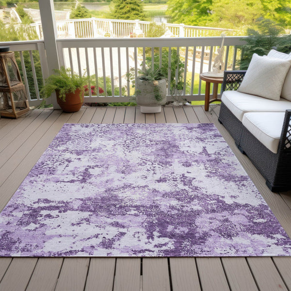 Homeroots 3' Floral Washable Area Rug In Artichoke & Fern Green - Perfect For Indoor & Outdoor Spaces! 5' X 8' Polyester 586175