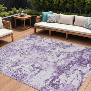 Homeroots 3' Floral Washable Area Rug In Artichoke & Fern Green - Perfect For Indoor & Outdoor Spaces! 8' X 10' Polyester 586177
