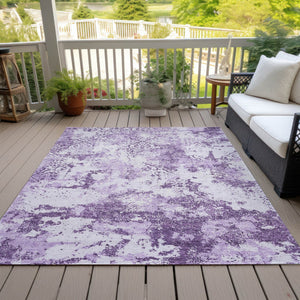 Homeroots 3' Floral Washable Area Rug In Artichoke & Fern Green - Perfect For Indoor & Outdoor Spaces! 8' X 10' Polyester 586177