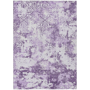 HomeRoots 9' Elegant Lavender Purple & Lilac Floral Area Rug – Durable, Washable, Indoor & Outdoor Use 9' X 12' 586178