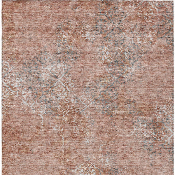 Homeroots 3' Floral Washable Area Rug In Artichoke & Fern Green - Perfect For Indoor & Outdoor Spaces! 3' X 5' Polyester 586180