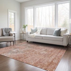 Homeroots 3' Floral Washable Area Rug In Artichoke & Fern Green - Perfect For Indoor & Outdoor Spaces! 3' X 5' Polyester 586180