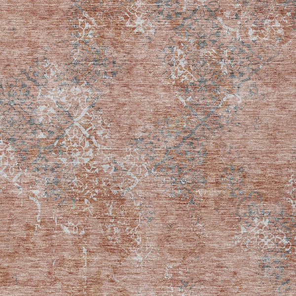 Homeroots 3' Floral Washable Area Rug In Artichoke & Fern Green - Perfect For Indoor & Outdoor Spaces! 5' X 8' Polyester 586181