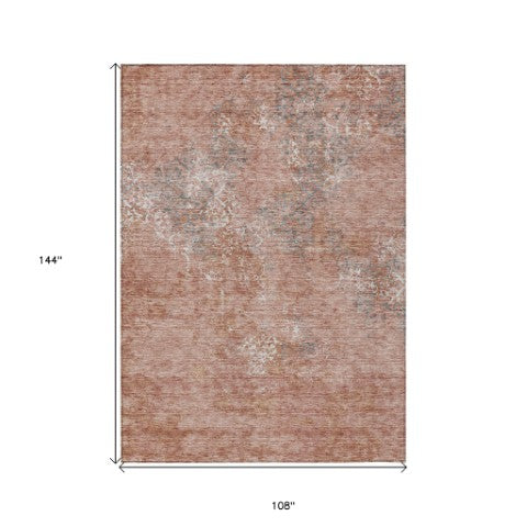 Homeroots 3' Floral Washable Area Rug In Artichoke & Fern Green - Perfect For Indoor & Outdoor Spaces! 9' X 12' Polyester 586184