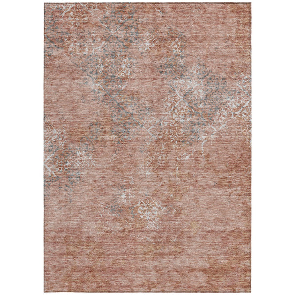 Homeroots 3' Floral Washable Area Rug In Artichoke & Fern Green - Perfect For Indoor & Outdoor Spaces! 10' X 14' Polyester 586185