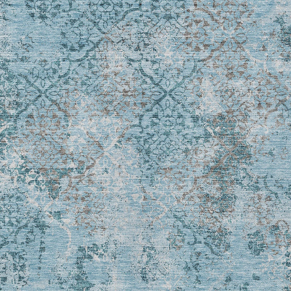 Homeroots 3' Floral Washable Area Rug In Artichoke & Fern Green - Perfect For Indoor & Outdoor Spaces! 3' X 5' Polyester 586186