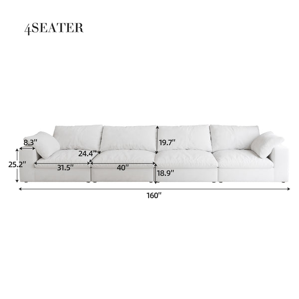 English Elm Cloud Modular Sectional Sofa - Luxurious Thick Cushions, Versatile Design For Modern Living Spaces W2824S00017