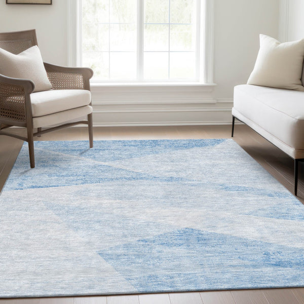 Homeroots 3' Abstract Washable Area Rug In Artichoke Green And Ivory - Perfect For Indoor And Outdoor Spaces 3' X 5' Polyester 586210