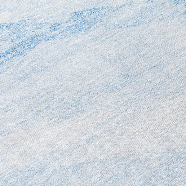 Homeroots 3' Abstract Washable Area Rug In Artichoke Green And Ivory - Perfect For Indoor And Outdoor Spaces 8' Round Polyester 586212