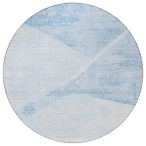 Homeroots 3' Abstract Washable Area Rug In Artichoke Green And Ivory - Perfect For Indoor And Outdoor Spaces 8' Round Polyester 586212