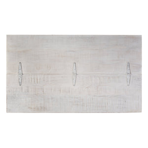 Butler Specialty Chipping Rustic 6 Drawer Solid Wood Trunk Coffee Table With Distressed Finish For Stylish Storage White Mango,Iron 5862329-butler