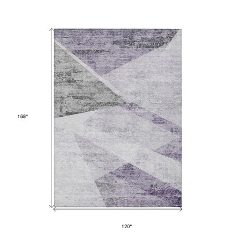 Homeroots 3' Abstract Washable Area Rug In Artichoke Green And Ivory - Perfect For Indoor And Outdoor Spaces 10' X 14' Polyester 586233