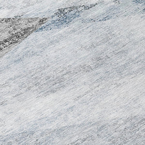 Homeroots 3' Abstract Washable Area Rug In Artichoke Green And Ivory - Perfect For Indoor And Outdoor Spaces 8' Round Polyester 586236