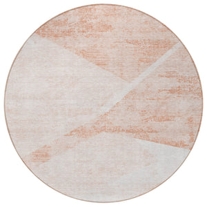 Homeroots 3' Abstract Washable Area Rug In Artichoke Green And Ivory - Perfect For Indoor And Outdoor Spaces 8' Round Polyester 586242