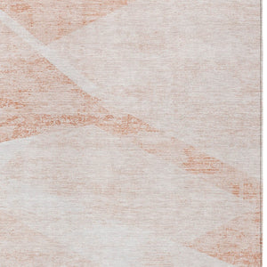 Homeroots 3' Abstract Washable Area Rug In Artichoke Green And Ivory - Perfect For Indoor And Outdoor Spaces 8' X 10' Polyester 586243