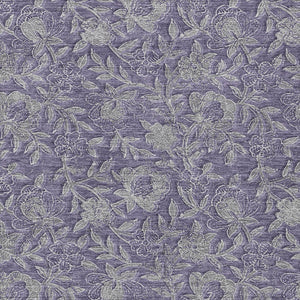 Homeroots 3' Elegant Blue Gray Charcoal Floral Washable Area Rug For Indoor Or Outdoor Spaces, Durable Design 5' X 8' Polyester 586265