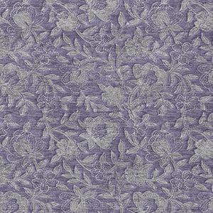 Homeroots 3' Elegant Blue Gray Charcoal Floral Washable Area Rug For Indoor Or Outdoor Spaces, Durable Design 9' X 12' Polyester 586268