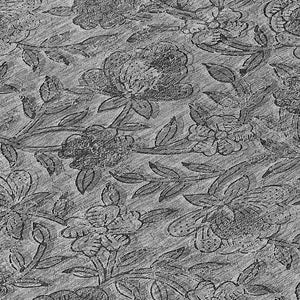 Homeroots 3' Elegant Blue Gray Charcoal Floral Washable Area Rug For Indoor Or Outdoor Spaces, Durable Design 8' Round Polyester 586272