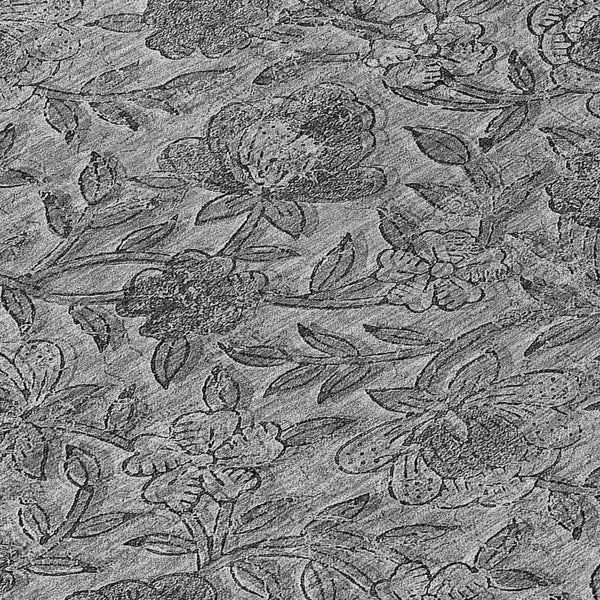 Homeroots 3' Elegant Blue Gray Charcoal Floral Washable Area Rug For Indoor Or Outdoor Spaces, Durable Design 8' Round Polyester 586272